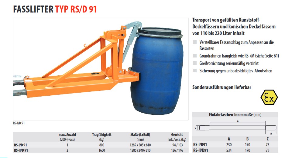 Fasslifter RS D91